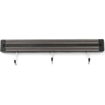 Magnetický pásek s háčky, HENDI, 3 háčky, Černá, (L)340mm