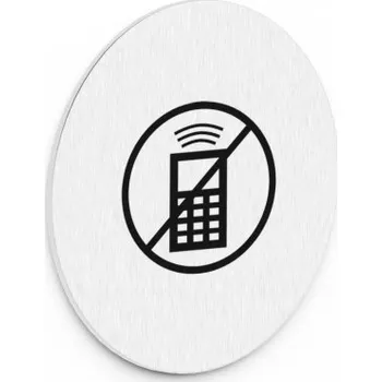 Informační tabulka METAL BUD piktogramy METAL-BUD zákaz telefonování, lepící, inox