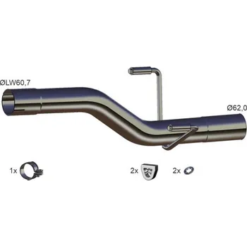 Výfuková trubka Opravne potrubi, katalyzator ERNST 391474