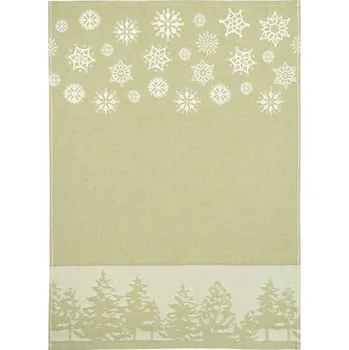 Utěrka SCANquilt utěrka DESIGN stromy bordura zelená 50 x 70 cm