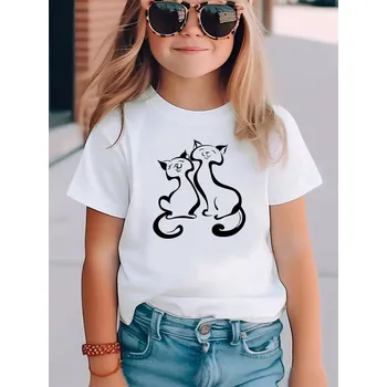 Dívčí tričko STRIKER Dětské tričko kočky art Dětská velikost: 6 let
