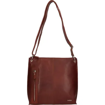 Lagen Dámská kožená taška přes rameno BLC/23287/16 brandy