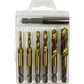 Vrták Vrtáky se závitníkem M3-M10 7ks Silver 11536-1