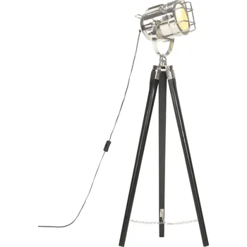 Stojací lampa vidaXL Marketos Stojací lampa na stativu černá masivní mangovníkové dřevo 97 cm