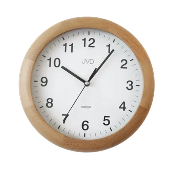 Hodiny Dřevěné netikající tiché nástěnné hodiny JVD NS19020/68 (tiché dřevěné hodiny)