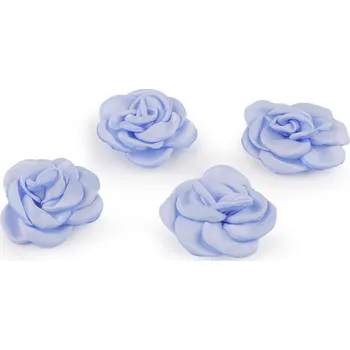 Saténový květ růže k našití a nalepení Ø5; 6 cm