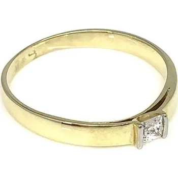 Prsten Diante Zlatý prsten s bílým kamenem 59622602