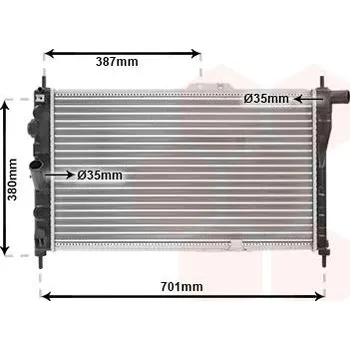 Motor automobilu Chladič, chlazení motoru VAN WEZEL 81002004