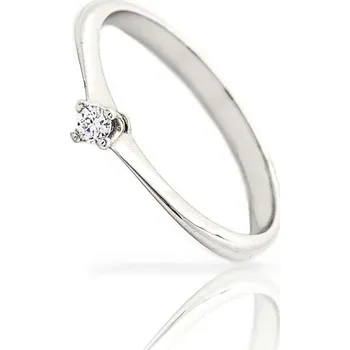 Prsten Diante Zlatý prsten s bílým kamenem 31502895