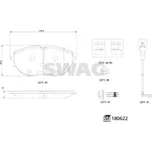 Sada brzdových destiček, kotoučová brzda SWAG 33 10 7793