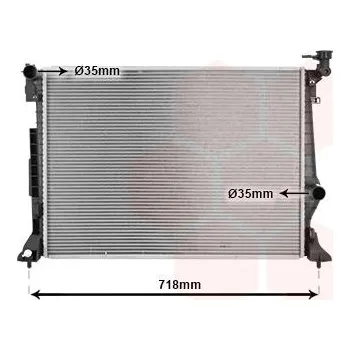 Motor automobilu Chladič, chlazení motoru VAN WEZEL 82012741