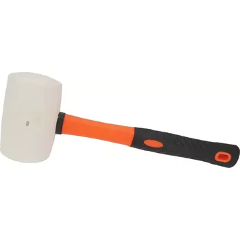 Kladivo TOPTRADE palice gumová, bílá, se sklolaminátovou násadou, O 50 mm / 500 g, profi (TOPTRADE palice gumová, bílá, se sklolaminátovou násadou, O 50 mm / 500 g, profi)