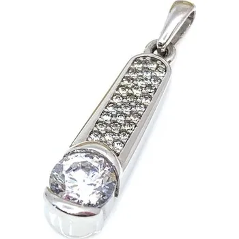 Přívěsek Diante Zlatý přívěsek s bílým kamenem 59626453