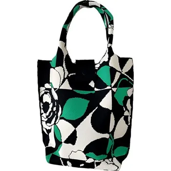 Kabelka ANNAM Taška přes rameno černo-bílá růže 45 × 28 cm