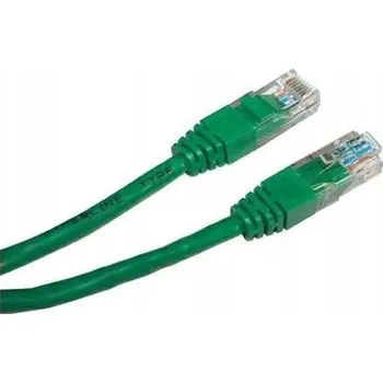 Síťový kabel LAN UTP patch kabel, Cat.5e, RJ45 M - RJ45 M, 5 m, nestíněný, zelený