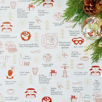 Papír Be Nice EKO vánoční balicí papír Pelíšky - Limitovaná kolekce 68 x 98 cm
