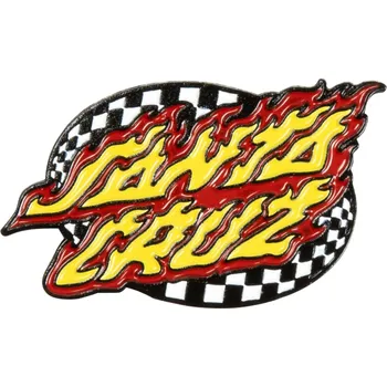 santa cruz Odznak oval check flame pin badge multi