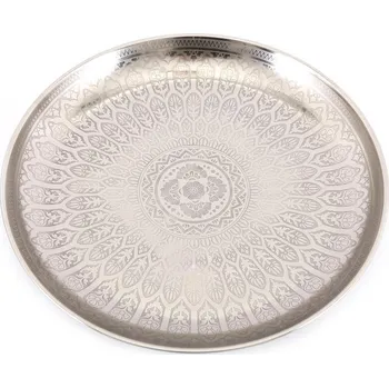 Váza Podnos KASBAH, 42cm, stříbrný, SIL