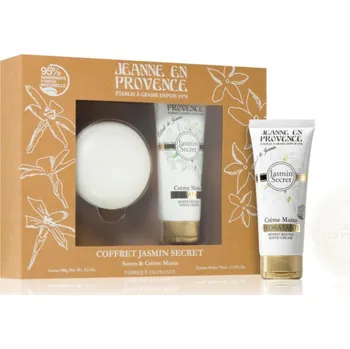 Mýdlo Jeanne en Provence Jasmin Secret hydratační krém na ruce 75 ml + tuhé mýdlo na tělo 100 g