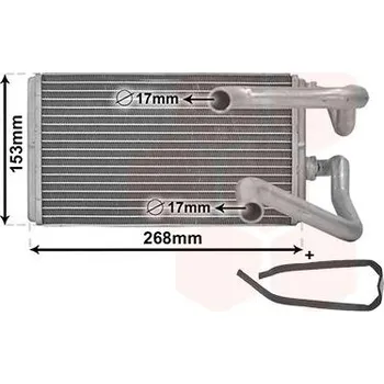 Výměník tepla Vymenik tepla, Vnitrni vytapeni VAN WEZEL 32006259