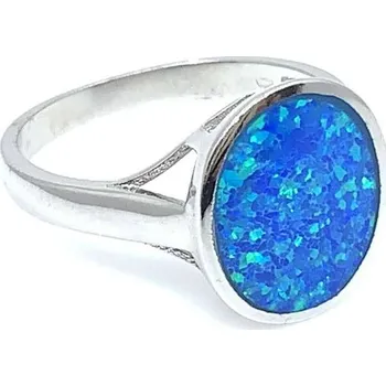 Řetízek Šperky Jan Kos Jan Kos jewellery Stříbrný prsten s modrým opálem 12118812