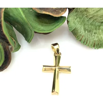 Přívěsek Diante Zlatý přívěsek křížek 59639307 Žlutá