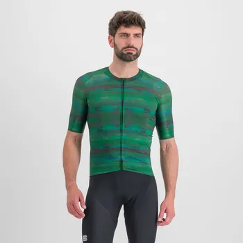 Cyklistické oblečení SPORTFUL Cyklistický dres s krátkým rukávem - GLITCH BOMBER - zelená 2XL