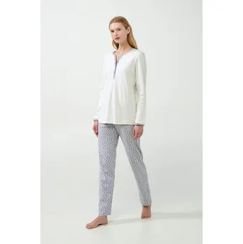 Pánské pyžamo Vamp - Těhotenské a kojící pyžamo 21450 - Vamp cream XXL