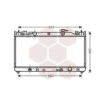 Motor automobilu Chladič, chlazení motoru VAN WEZEL 53002282