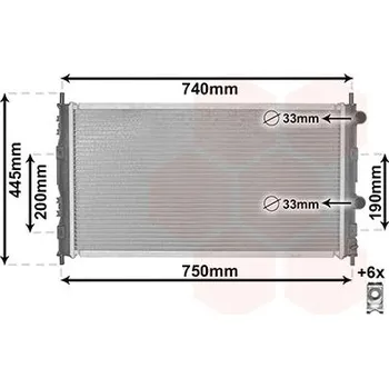 Motor automobilu Chladič, chlazení motoru VAN WEZEL 07002076