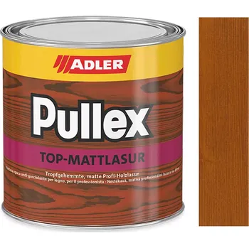Lak na dřevo Adler Pullex Top-Mattlasur - Profesionální univerzální lazura s matným povrchem - Kaštan (Kastanie) 0,75l