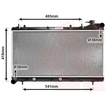 Chladič motoru Chladič, chlazení motoru VAN WEZEL 51002016