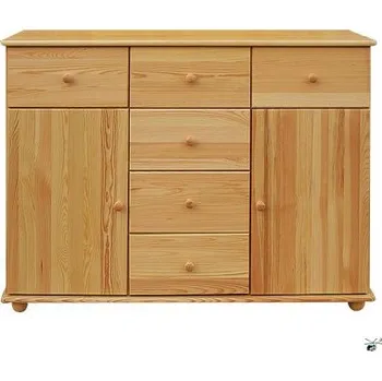 Komoda Komoda 64 - masiv borovice Odstín: Borovice přírodní
