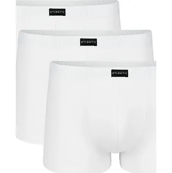 Pánské spodní prádlo Pánské boxerky 007 white 3 pack - Atlantic Bílá M