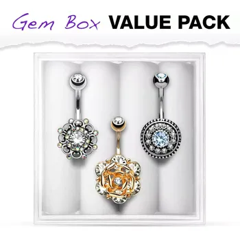 Piercing Dárkové balení piercing do pupíku z chirurgická ocel