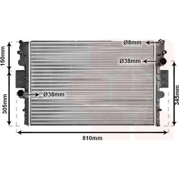 Motor automobilu Chladič, chlazení motoru VAN WEZEL 28002056