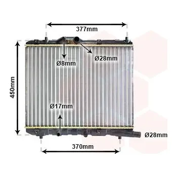Motor automobilu Chladič, chlazení motoru VAN WEZEL 37002590