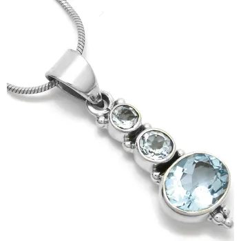 Přívěsek Stříbrný přívěsek modrý topaz Mariana