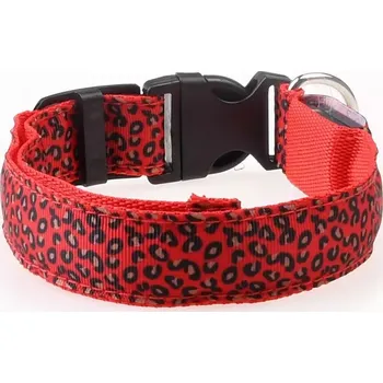 Obojek pro psa Surtep Animals LED Obojek pro psa vzor Leopard Barva: Růžová, Velikost: L