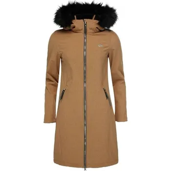 Dámský kabát Dámský softshellový kabát LOAP LUDANA XL Hnědá, Černá