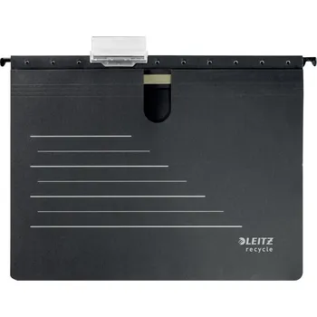 Desky závěsné Leitz Recycle Alpha, A4, ekologické s rychlovazačem, černé