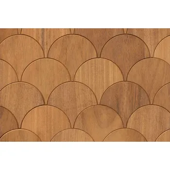 Dekorativní saunový obklad FISH SCALE, abachi thermowood