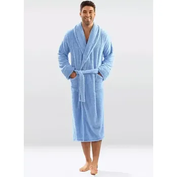 Pánský župan Pánský huňatý župan 130 modrý XL