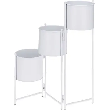 Květináč Květináč ProGarden kovový sada 3 ks bílá KO-AKF100780