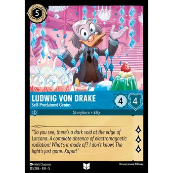 Sběratelská karetní hra Ludwing von Drake 151/204 - Shimmering Skies Typ karty: Foil