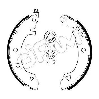 Brzdová čelist Sada brzdových čelistí CIFAM 153-346