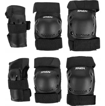 Chránič kolene Raven Dexard black sada chráničů L