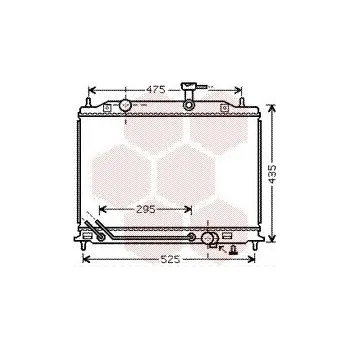 Motor automobilu Chladič, chlazení motoru VAN WEZEL 83002080