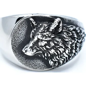 Prsten Prsten vlk z chirurgické oceli Wolfie - 67