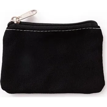Peněženka bavlněná kapsička na mince se zipem | peněženka, pouzdro - Černá